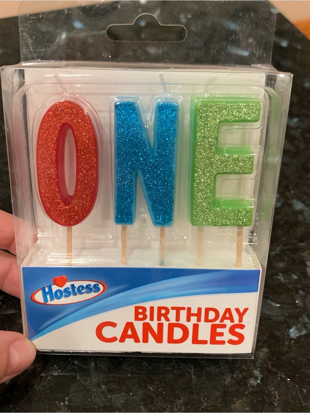 Hostess “ONE” Glitter Birthday Candles – New in Package